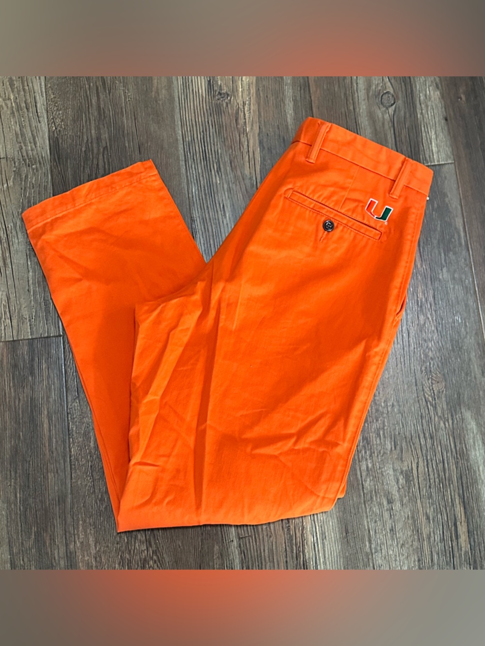 Miami Hurricanes bright orange game day dockers men’s pants 34 X 29